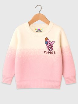 Kuchipoo - Girls Regular Fit Winterwear Sweater - Pink