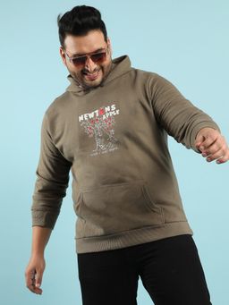 Instafab Plus - Mens Grey Loading Sweatshirt with Kangaroo Pocket