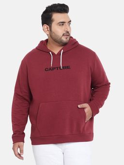 Instafab Plus - Mens Wine Red Capture Sweatshirt