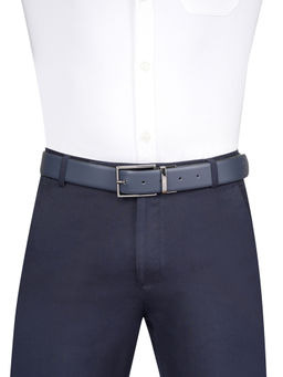 United Colors of Benetton - Men Filip Reversible Leather Belt - Navy Blue & Brown