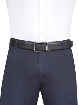United Colors of Benetton - Men Albert Reversible Leather Belt - Black & Navy