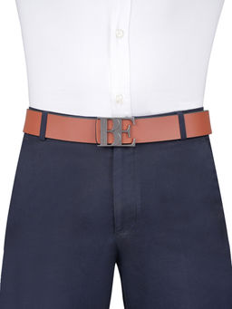 United Colors of Benetton - Men Beran Reversible Leather Belt - Tan & Navy