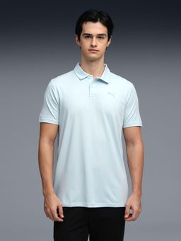 Puma - Men Ultra-Soft Blue Solid Polo T-shirt