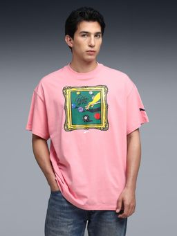 Puma - Men Pink Graphic Printed T-shirt