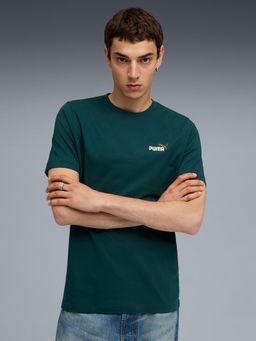 Puma - Men Teal Solid T-shirt