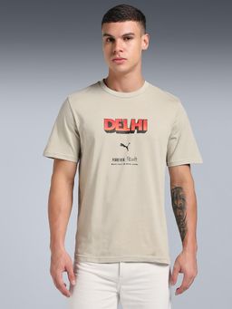 Puma - Men Beige Typography Printed T-shirt