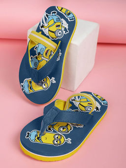 Kidsville - Minion Printed Kids Boys Blue Flipflops
