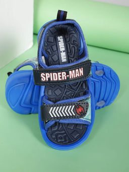 Kidsville - Spiderman Printed Kids Boys Navy Blue Sports Sandals