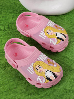 Kidsville - Barbie Printed Kids Girls Pink Clogs