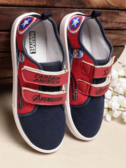 Kidsville - Captain America Printed Kids Boys Navy Blue Sneakers