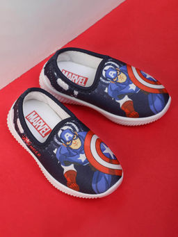 Kidsville - Captain America Printed Kids Boys Navy Blue Sneakers