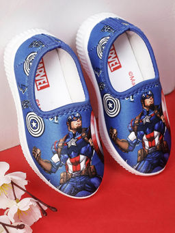 Kidsville - Captain America Printed Kids Boys Blue Sneakers