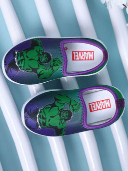 Kidsville - Hulk Printed Kids Boys Green & Purple Sneakers