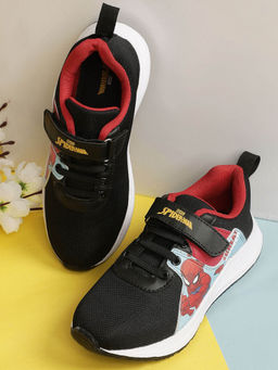 Kidsville - Spiderman Printed Kids Boys Black Sneakers