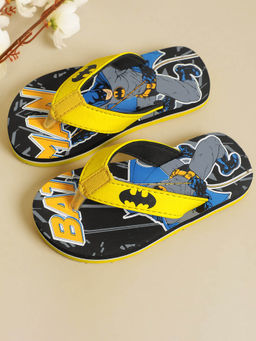 Kidsville - Batman Printed Kids Boys Black Flipflops