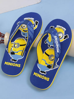 Kidsville - Minions Printed Kids Boys Blue Flipflops