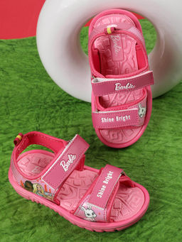 Kidsville - Barbie Printed Kids Girls Pink Sandals