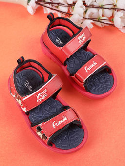 Kidsville - Mickey & Friends Printed Kids Boys Red Sports Sandals