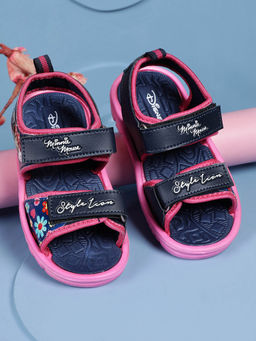 Kidsville - Minnie Printed Kids Girls Navy Blue Sandals