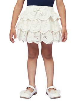Spunkies - Season's Favourite Frill Skirt Plain White