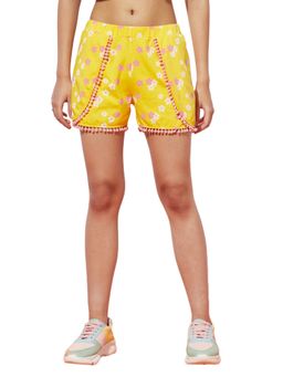 Spunkies - Forever Bling Pompom Shorts New Print Yellow