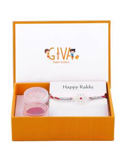 GIVA - 925 Silver Floral Bloom Rakhi