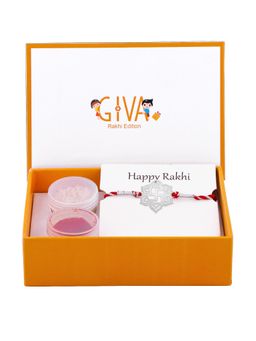 GIVA - 925 Silver Classic Swastik Rakhi