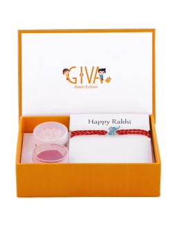 GIVA - 925 Silver Blue Ellie Rakhi For Kids