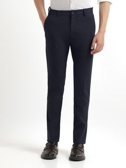 Arrow Newyork - Men's Blue Solid Jackson Super Slim Fit Trouser