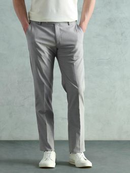 Arrow - Men's Grey Mid Rise Trouser