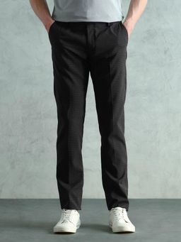 Arrow - Men's Black Mid Rise Trouser