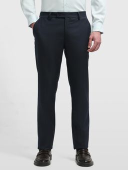 Arrow - Men's Blue Regular Fit Textured Trouser