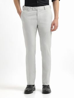Arrow - Men's Grey Regular Fit Textured Trouser