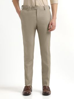 Arrow - Men'S Beige Regular Fit Textured Trouser
