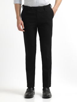 Arrow - Men's Hudson Tailored Regular Fit Super Black Trouser