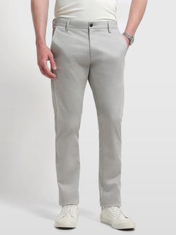 Arrow Sports - Men's Grey Solid Bronson Slim Fit Trouser
