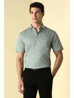 Allen Solly - Men Green Floral Print Half Sleeves Casual Shirt