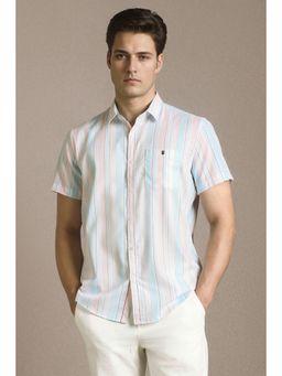 Louis Philippe - Men Stripe Half Sleeves Casual Shirt