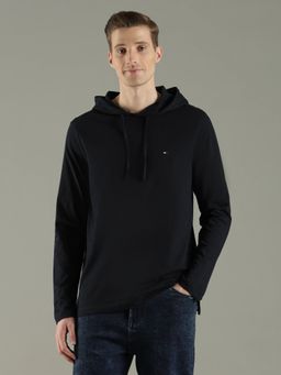 Tommy Hilfiger - Men's Navy Blue Solid/Plain T-Shirt
