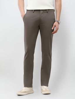 U.S. POLO ASSN. - Men's Brown Solid Austin Slim Fit Trouser