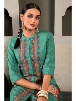 W - Green Geometric Kurta