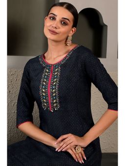 W - Blue Printed Kurta