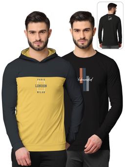 BULLMER - Printed Full Sleeve Sweatshirts For Men Multi-color (Pack of 2)