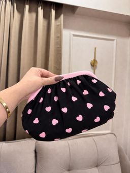 BOXWISH BY BHUMIKA - Black Women Embroidered Clutches with Detachable Chain