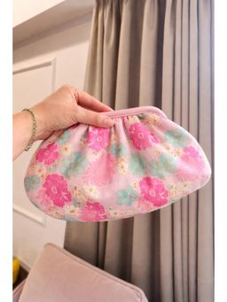 BOXWISH BY BHUMIKA - Pink Women Floral Clutches with Detachable Chain