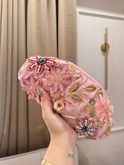 BOXWISH BY BHUMIKA - Pink Women Embroidered Clutches with Detachable Chain