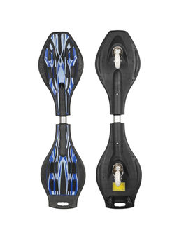 Vector X - Skate Board PU Wheel with Light (Black-Blue)