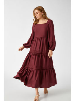 Koton - Maxi Burgundy Dress
