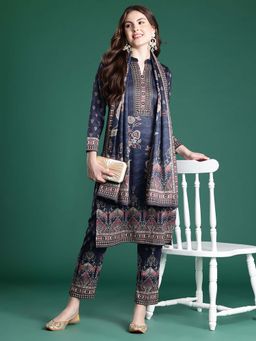 CAYMAN - Woven Design Printed Kurta Set with Dupatta