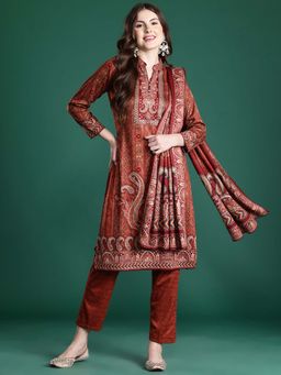 CAYMAN - Woven Design Printed Kurta Set with Dupatta